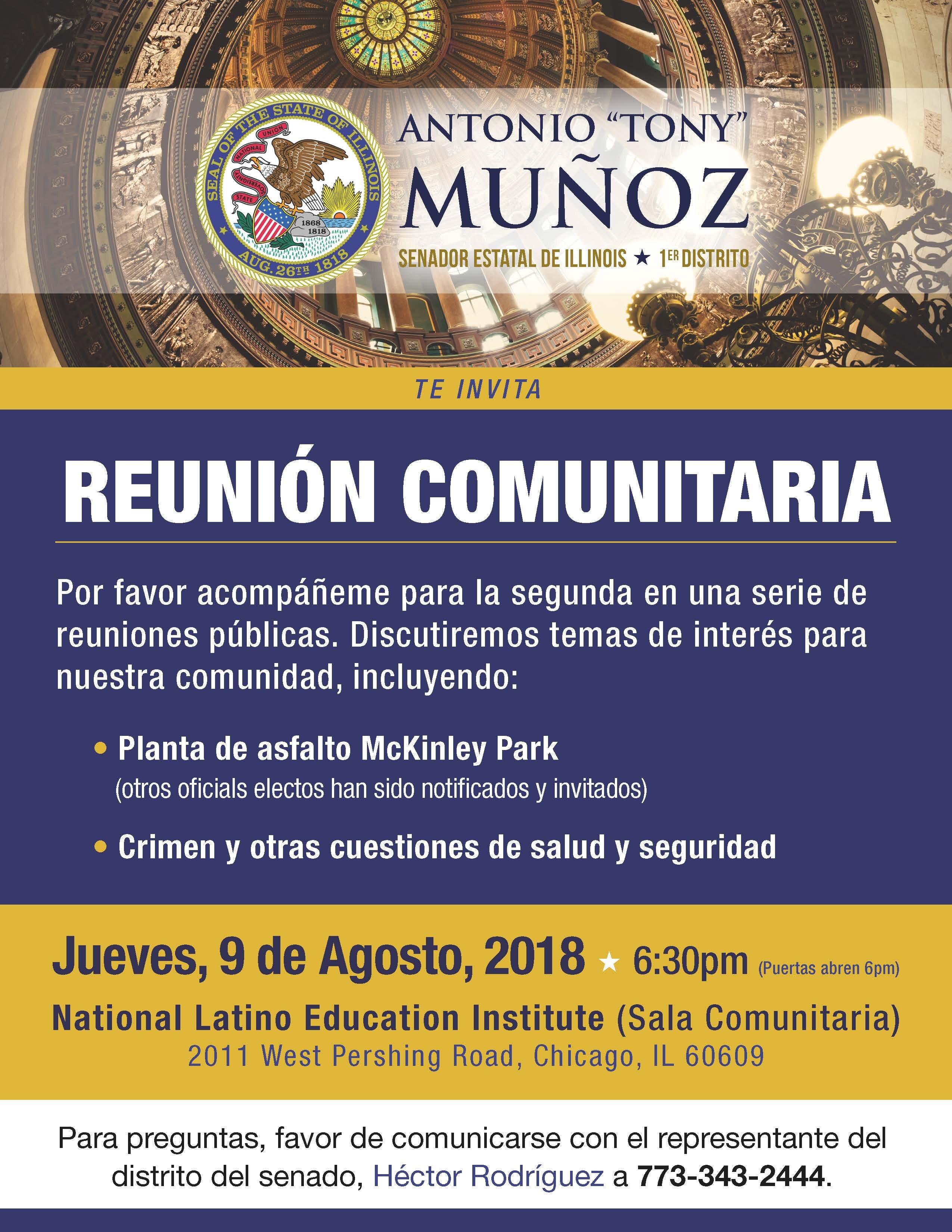 MunozCommunityMeetingFlyer August 9th Spanish 2